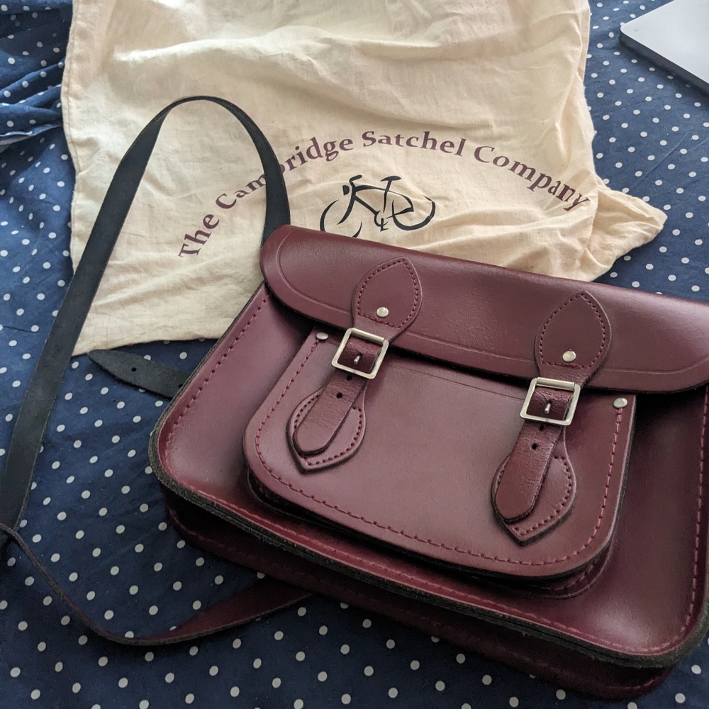 The Cambridge satchel company burgundy red
